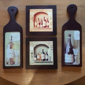 Wine bottle wall art.